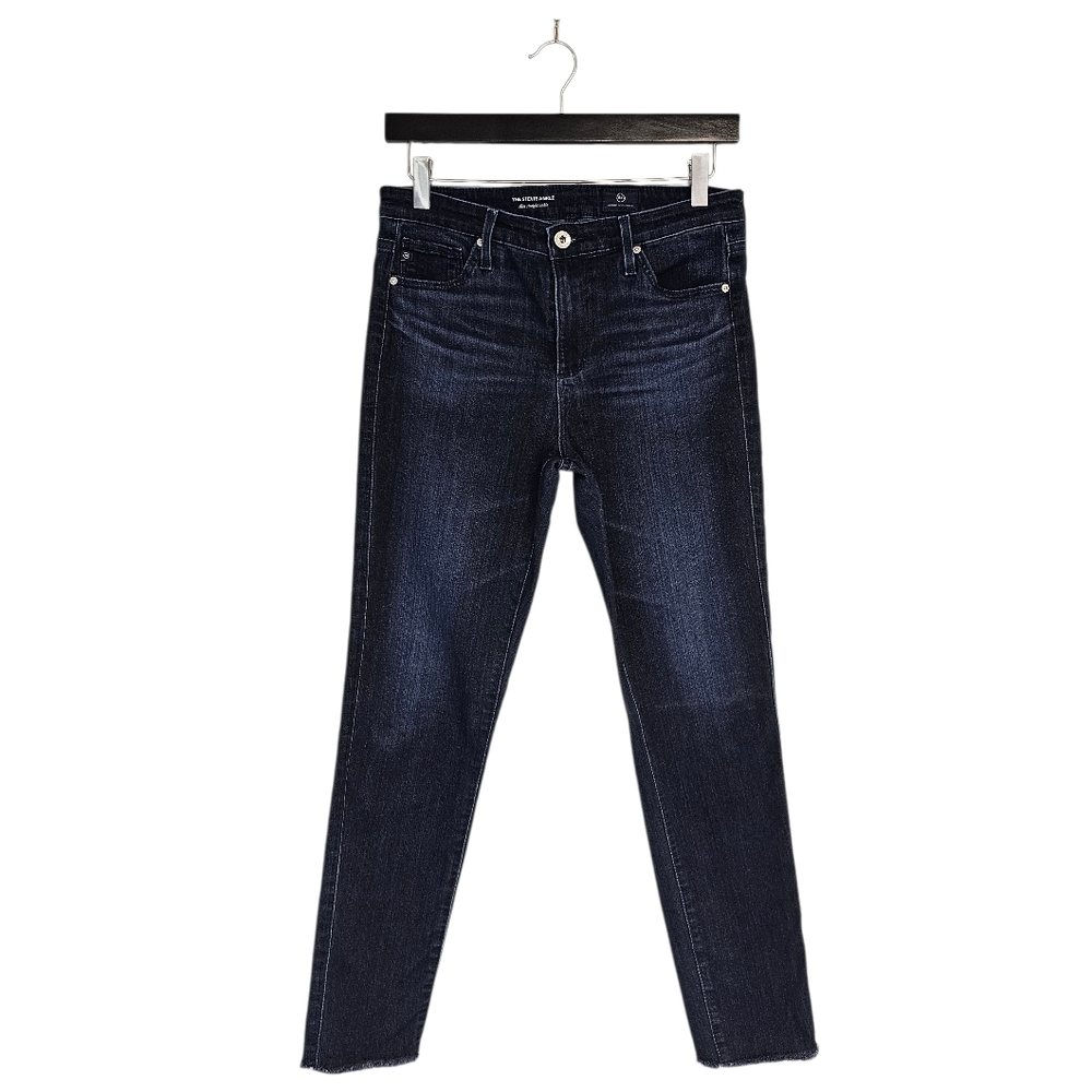 Ag Adriano Goldschmied The Stevie Ankle Slim Straight‎ Leg Dark Blue Jeans 27